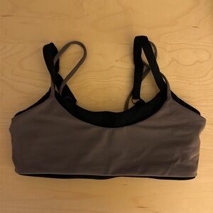 Women's Black and Gray Sports Bra